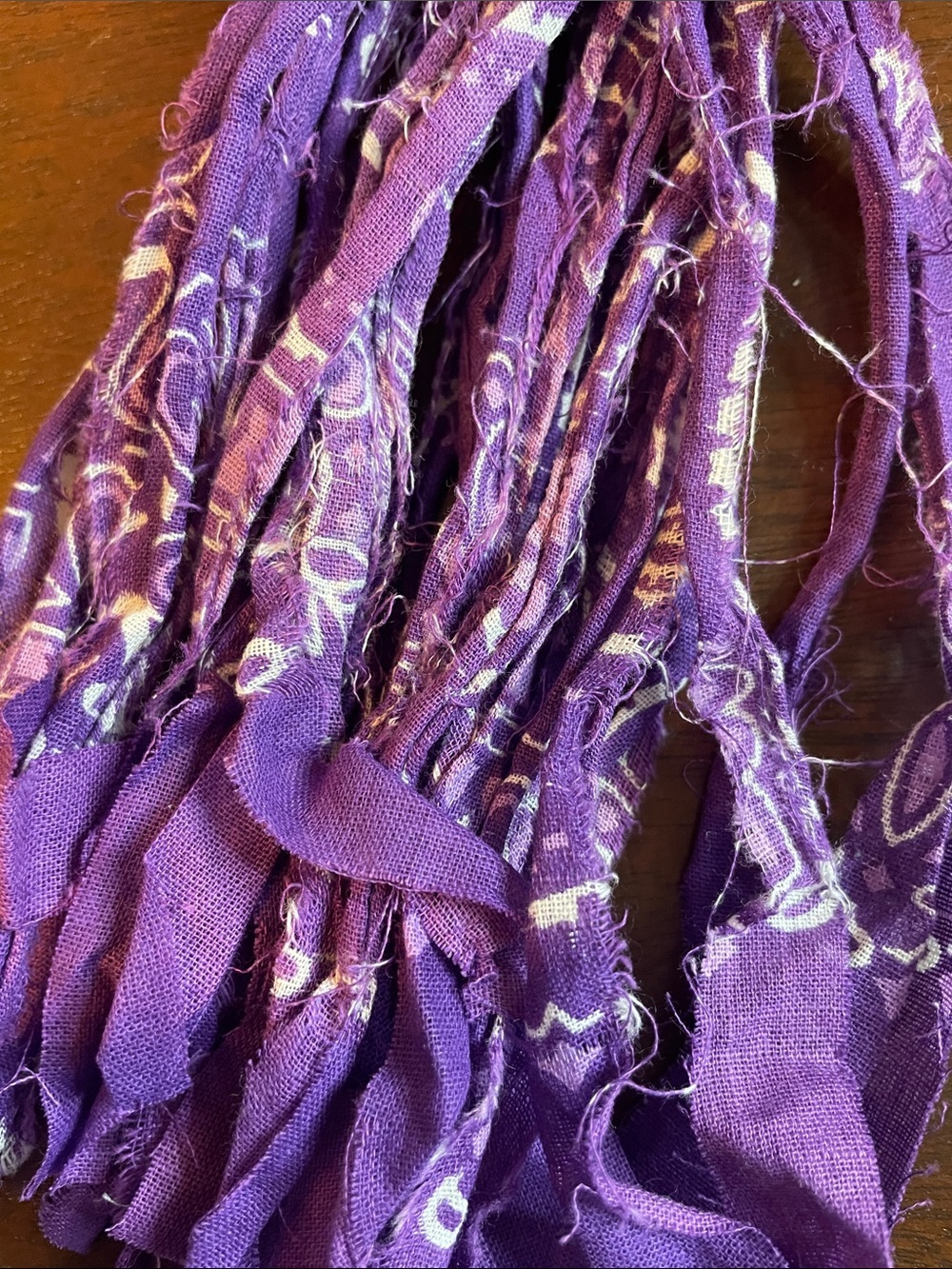 Y2K Purple Bandana Tassel Keychain/Bag Charm - Picture 3 of 3